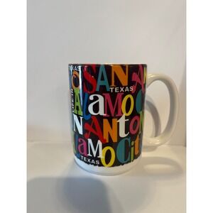 Cuppa San Antonio Texas Souvenir Coffee Mug Alamo City Multi Color Typography